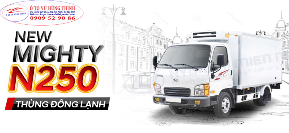 xe đông lạnh 1.9 tấn hyundai n250sl